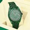 Men Rolex Datejust 41mm - Black & Green Emerald