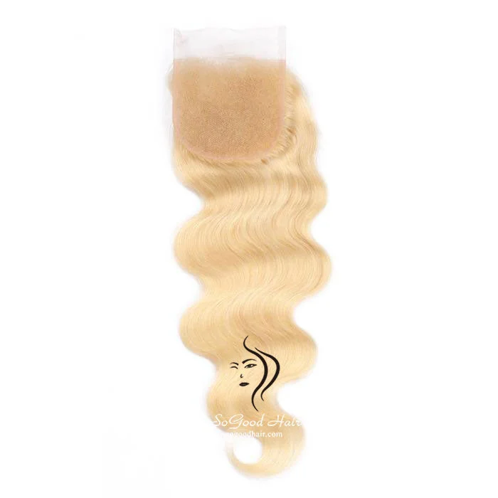 Blonde 4x4 Body Wave Brazilian Hair Lace Closure
