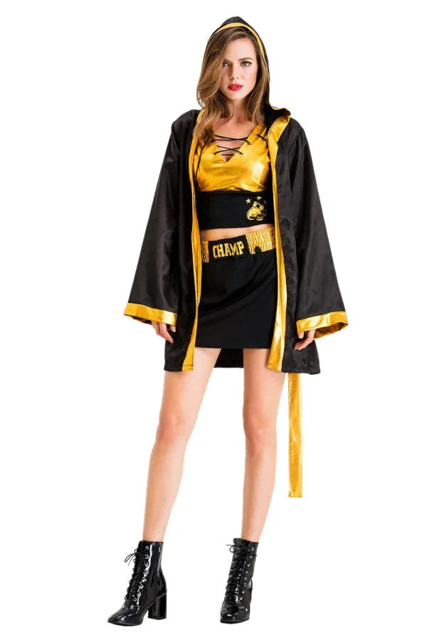 Sexy Boxer Halloween Costume For Women-elleschic