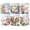 6pcs Lovely Pattern DIY Diamond Painting Greeting Card Set with Envelope Diamond Painting Daily Wishing Cards for Birthdays Thanksgiving & Special Occasion
