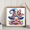 Butterfly Gnome - 11CT Stamped Cross Stitch - 45*45cm