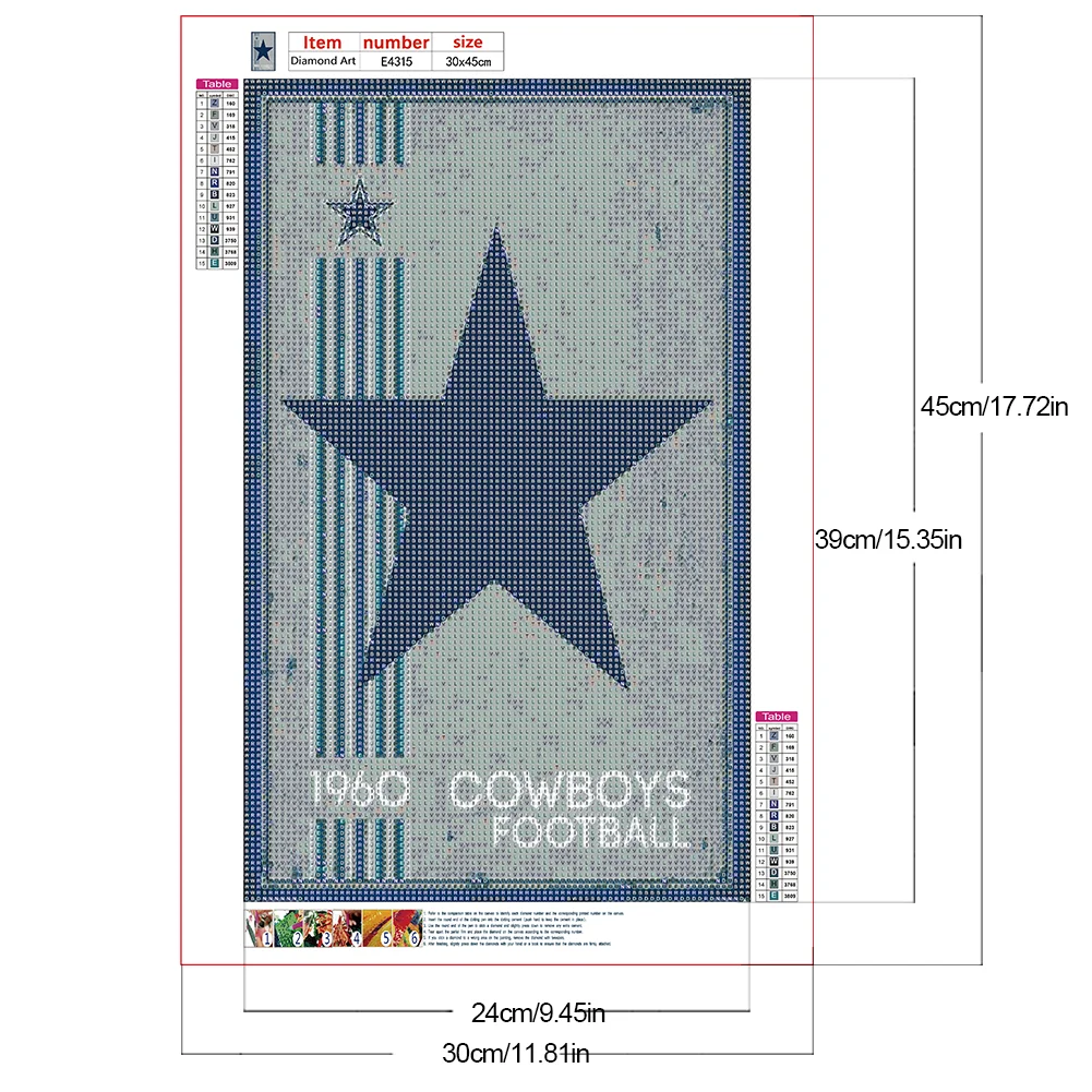 Diamond Painting - Full Round Drill - Dallas Cowboys(Canvas|30*45cm)