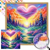 Diamond Painting -DIY Round Drill Partial AB Colorful Scenery(45x45 CM)