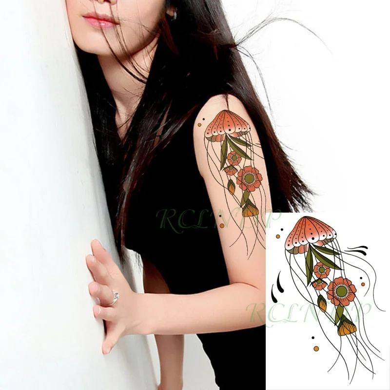 Waterproof Temporary Tattoo Sticker Butterfly Flower wing fake tatto flash tatoo tatouage temporaire waist chest for women girl