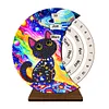 Wooden Special Shaped DIY Diamond Painting Moon Perpetual Calendar Decor Kits