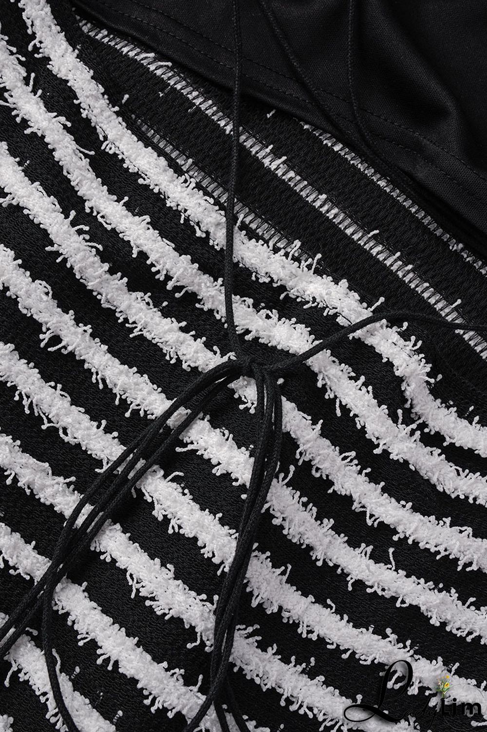 Black Sexy Striped Print Bandage Backless Spaghetti Strap Sleeveless Dress Dresses