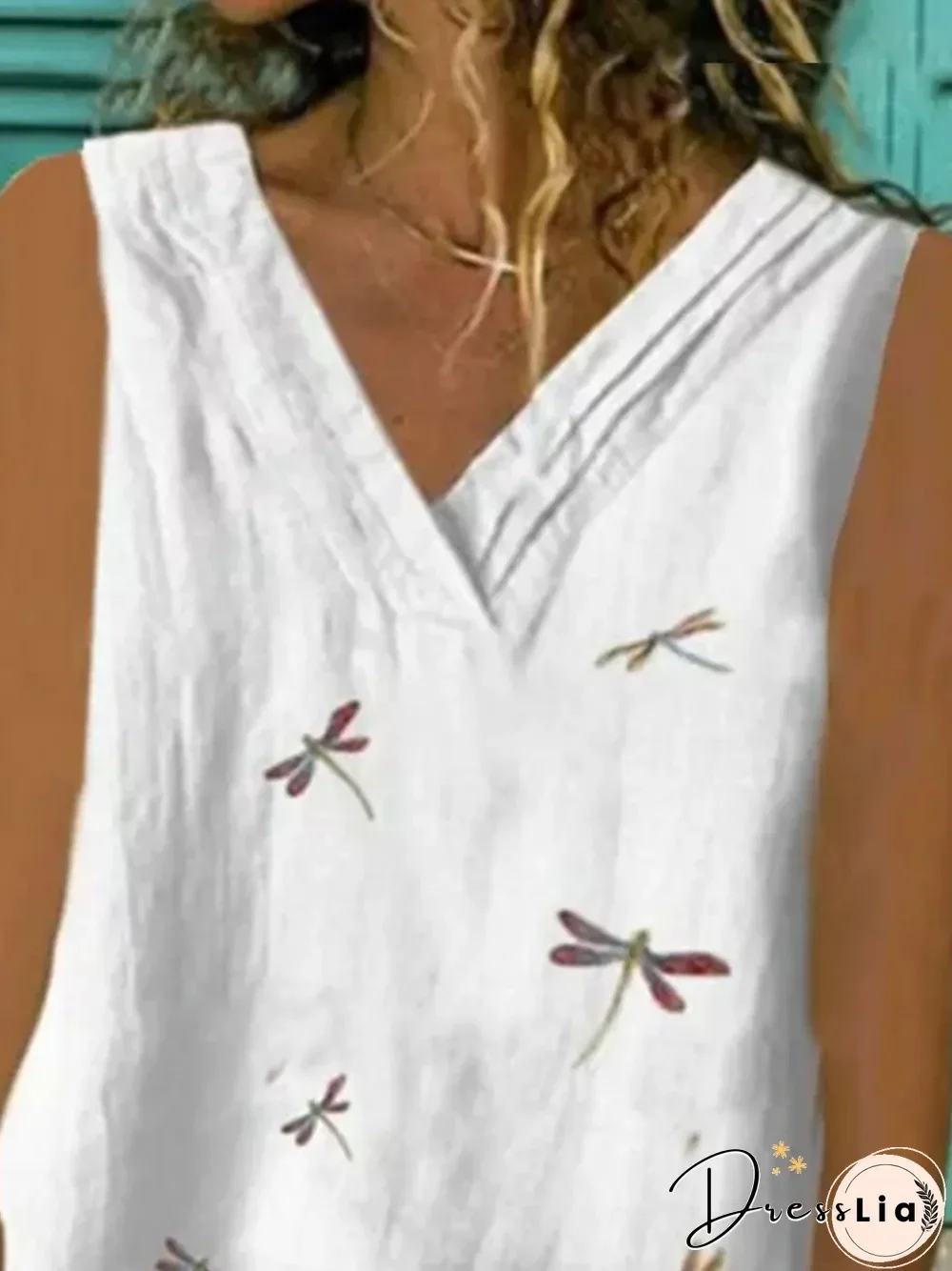 Sleeveless Cotton-Blend Shirts & Tops