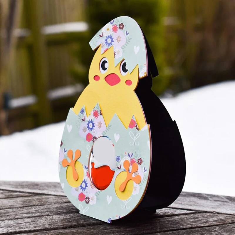 TOP EXPRESSION Easter Chick Egg Holder Metal Cutting Dies Stencils for DIY Scrapbooking Decorative Embossing DIY Paper Cards