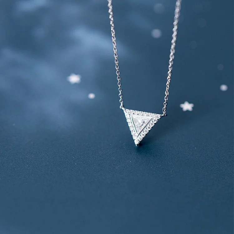 For Sister - Thank You for Being My Badass Sister Triangle Necklace