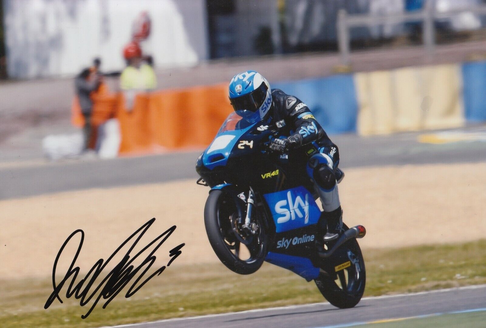 Romano Fenati Hand Signed 12x8 Photo Poster painting - MotoGP Autograph.