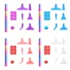Painting Accessories Screw Thread Tips with 6 Glue Clay Diamond Art Drill Pen