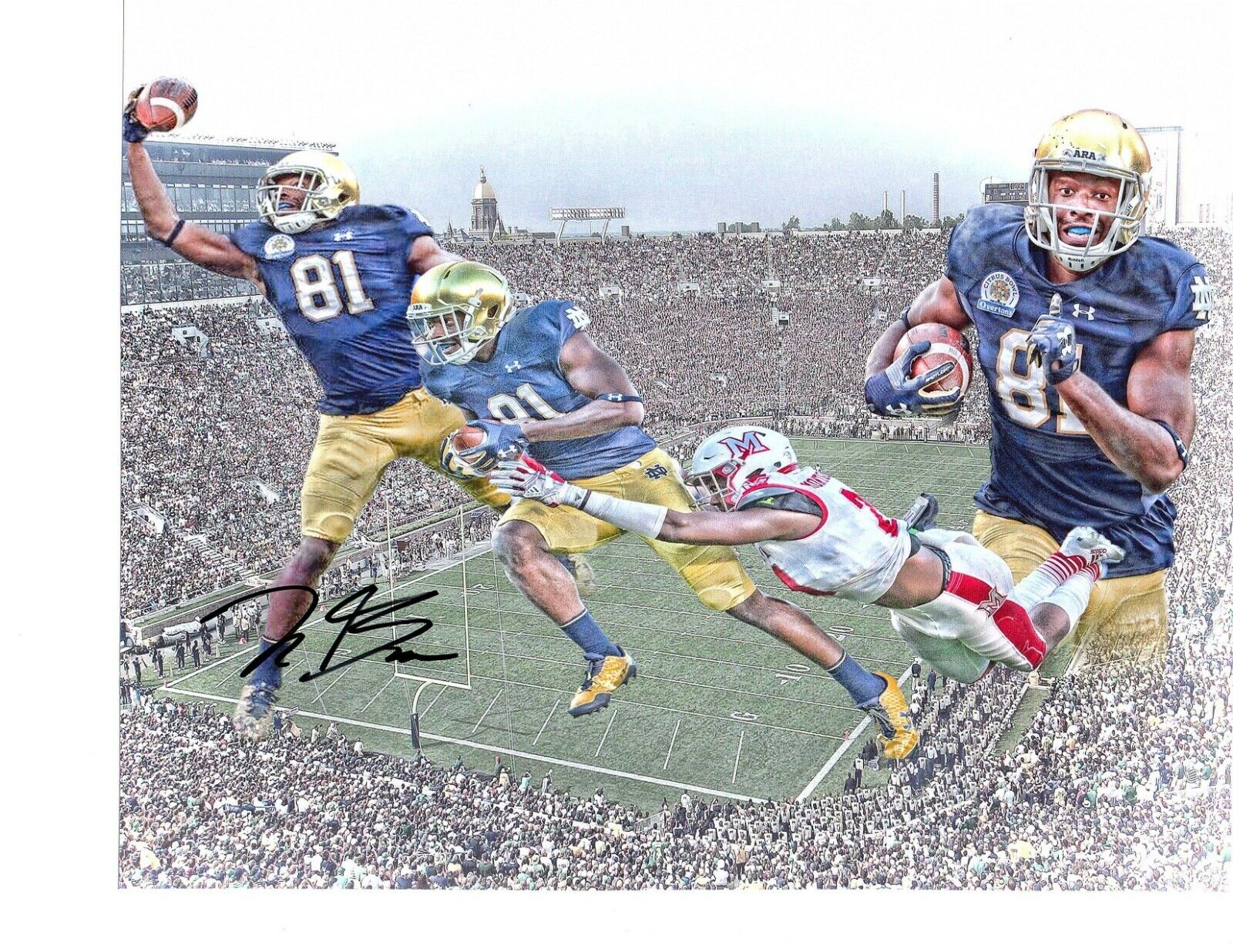 Miles Boykin Notre Dame Irish hand signed autographed 8x10 football Photo Poster painting ND b