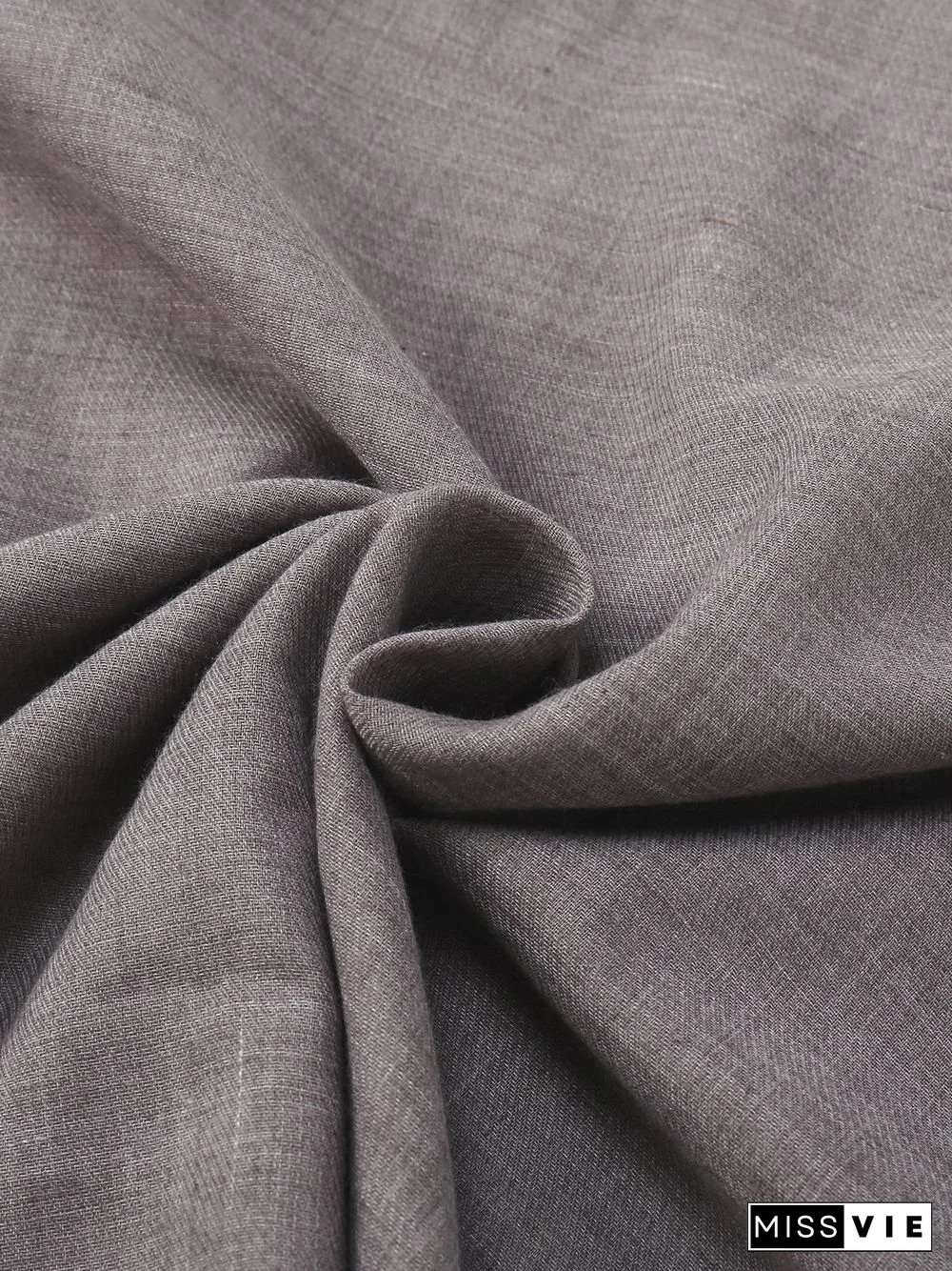 Solid Shirt Collar Casual Long Sleeve Blouse