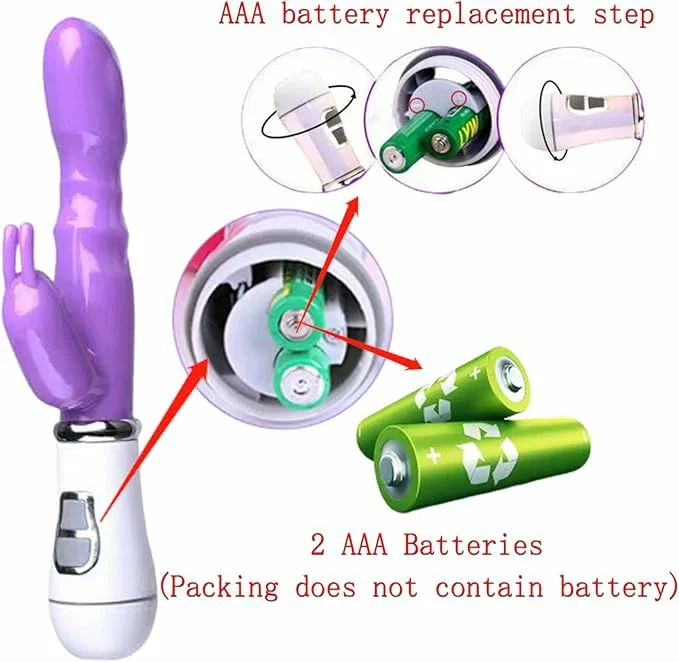 Rabbit Vibrator Dildo G Spot Clit Vibrator with Bunny Ears 12 Vibration Modes