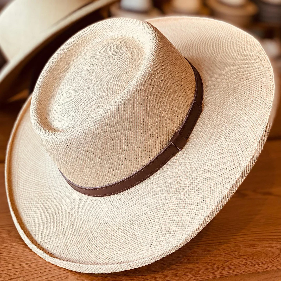 【Summer-Sale】 ! 🌿Can be rolls up for packing -Handmade Panama Hat-Planter 181