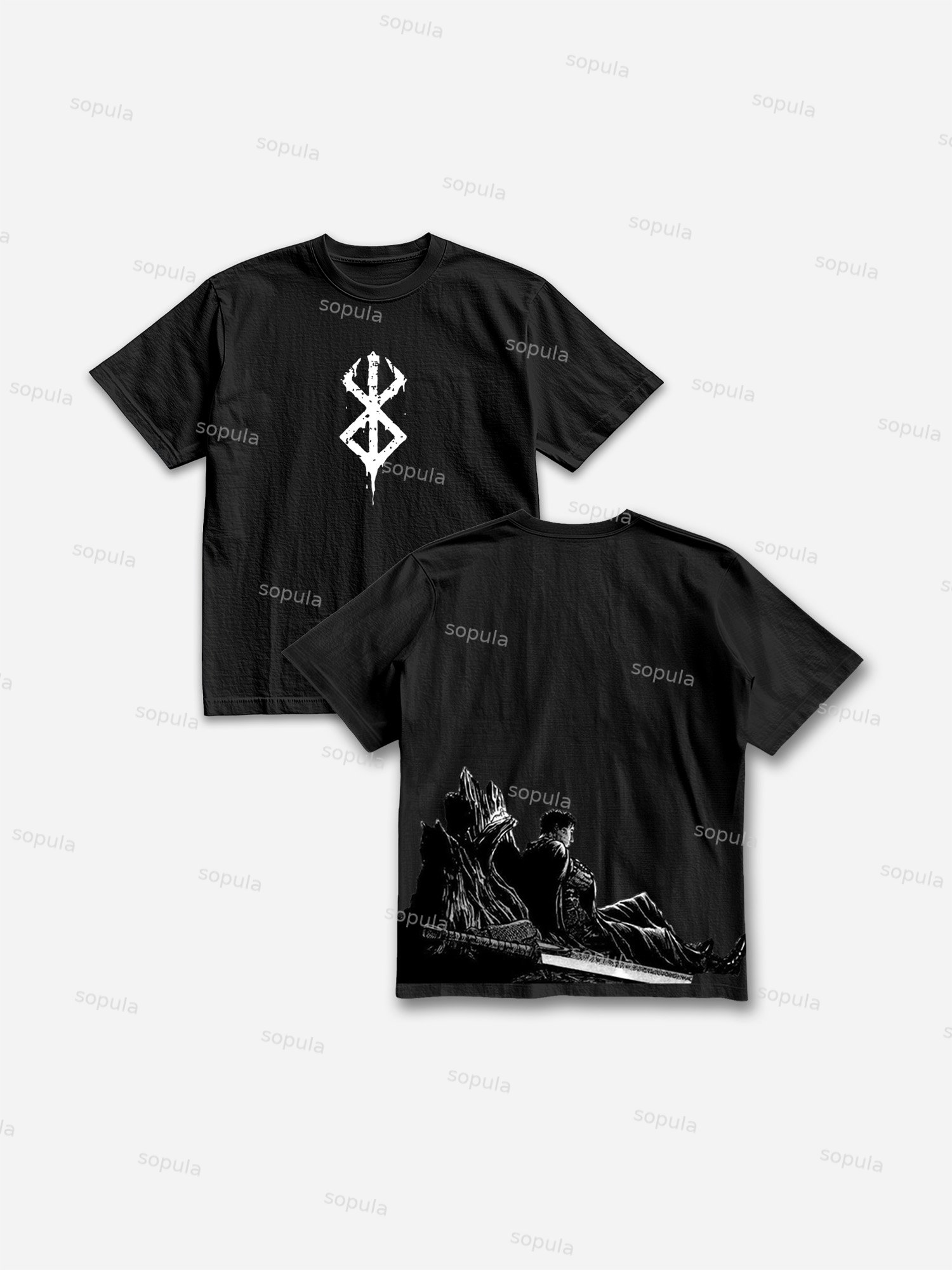 Berserk Manga Graphic Cotton T-shirt - SOPULA