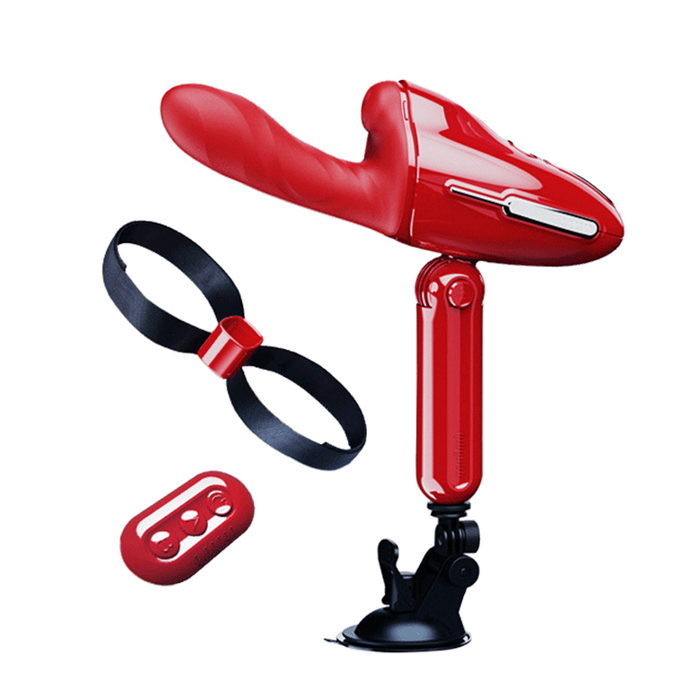 Luxury Remote Control Heating Telescopic Vibrating Sex Machine - Rose Toy