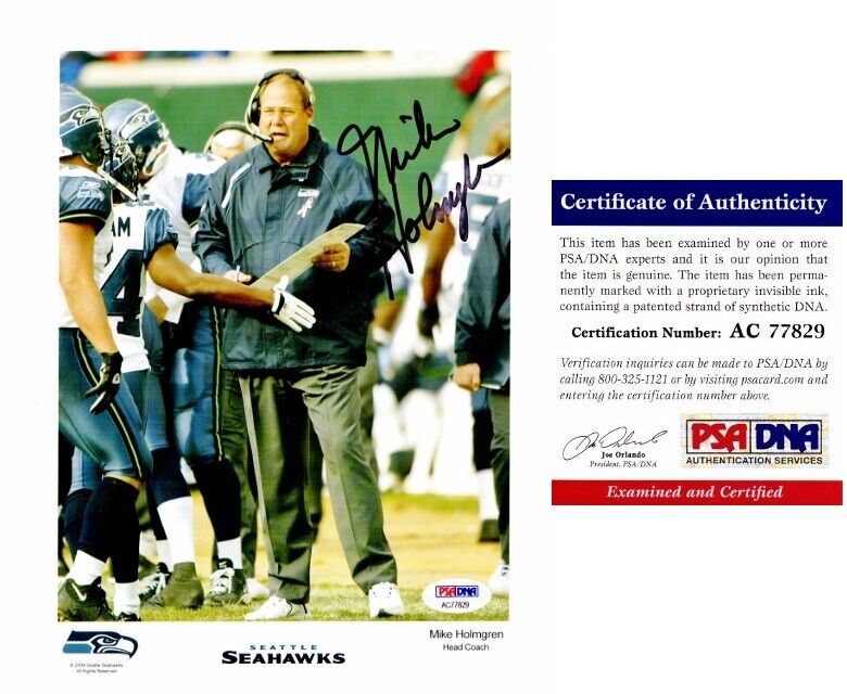 Mike Holmgren Signed - Autographed Seattle Seahawks 8x10 Photo Poster painting with PSA/DNA COA