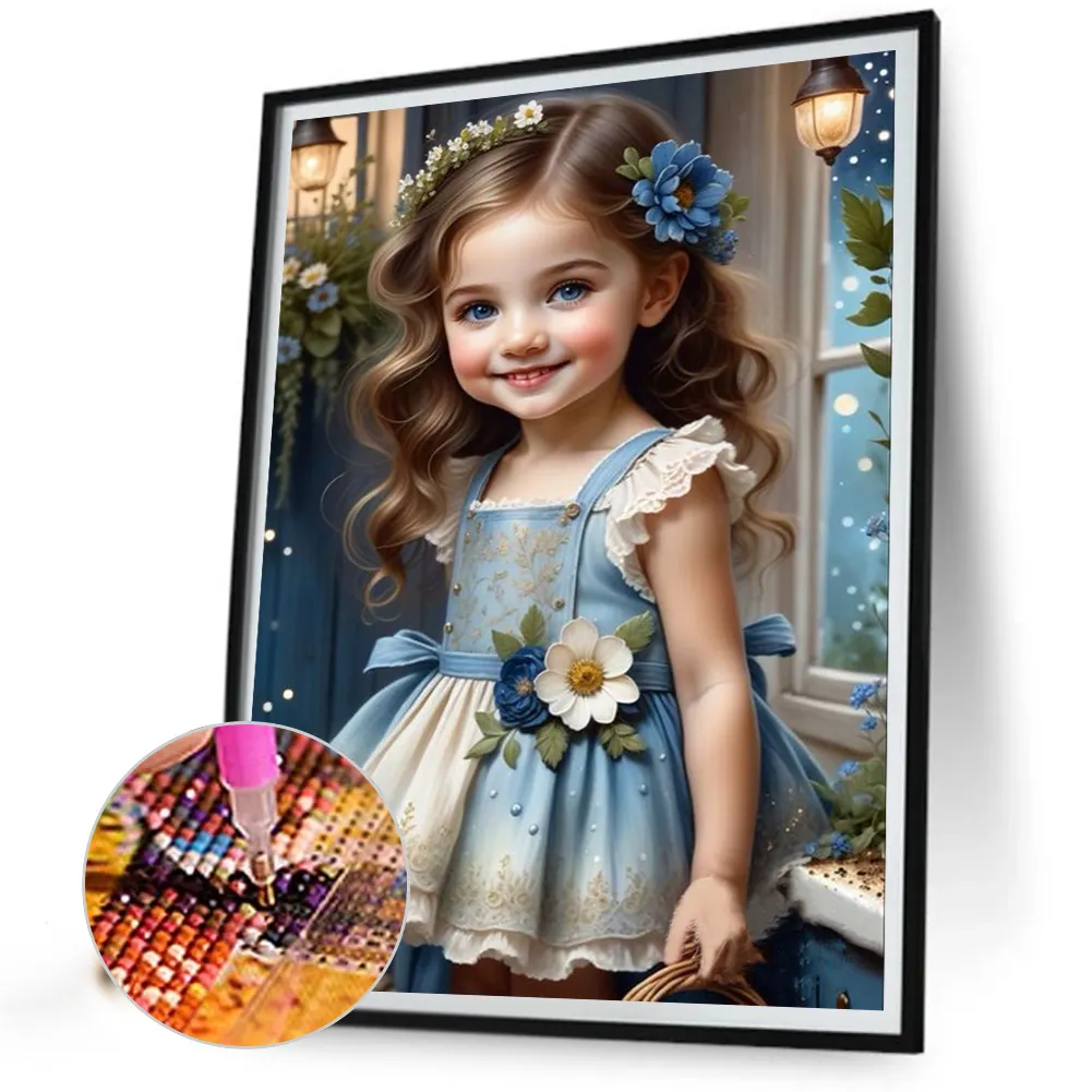 Full Round Diamond Painting 40*50cm - Sweet Girl