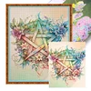 Flower Pentagram-11CT Stamped Cross Stitch 50*60cm/19.69*23.62in(Big Size)
