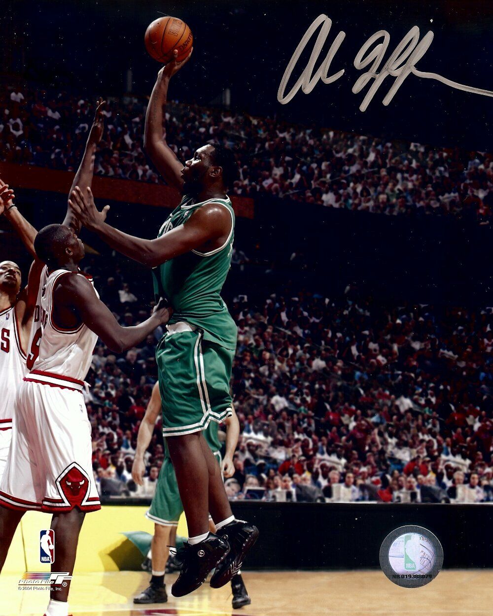 Al Jefferson Signed Autographed 8X10 Photo Poster painting Celtics Shooting vs. Bulls w/COA