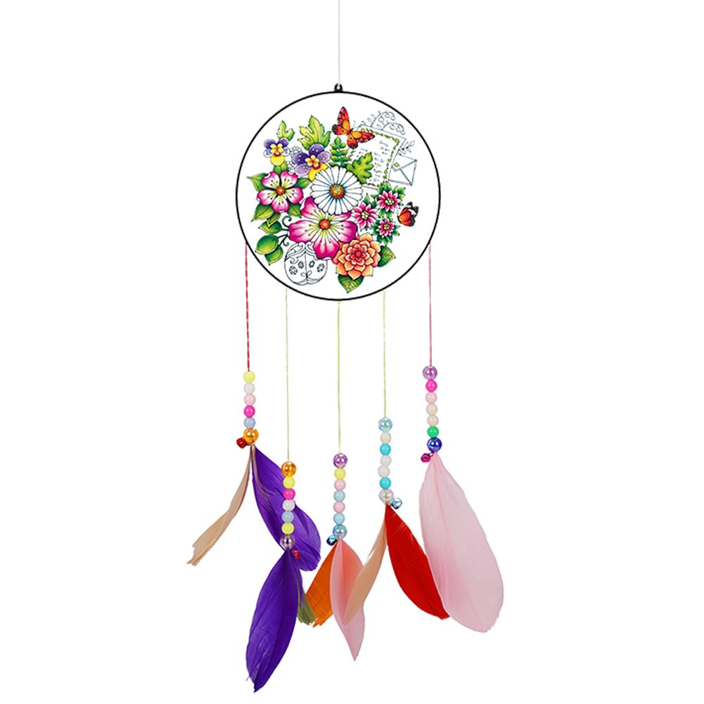 5D DIY Diamond Painting Acrylic Wind Chime Mosaic Kit Rhinestone