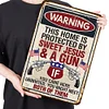 Warning - Vintage Metal Signs(12*16Inch)   - Warning