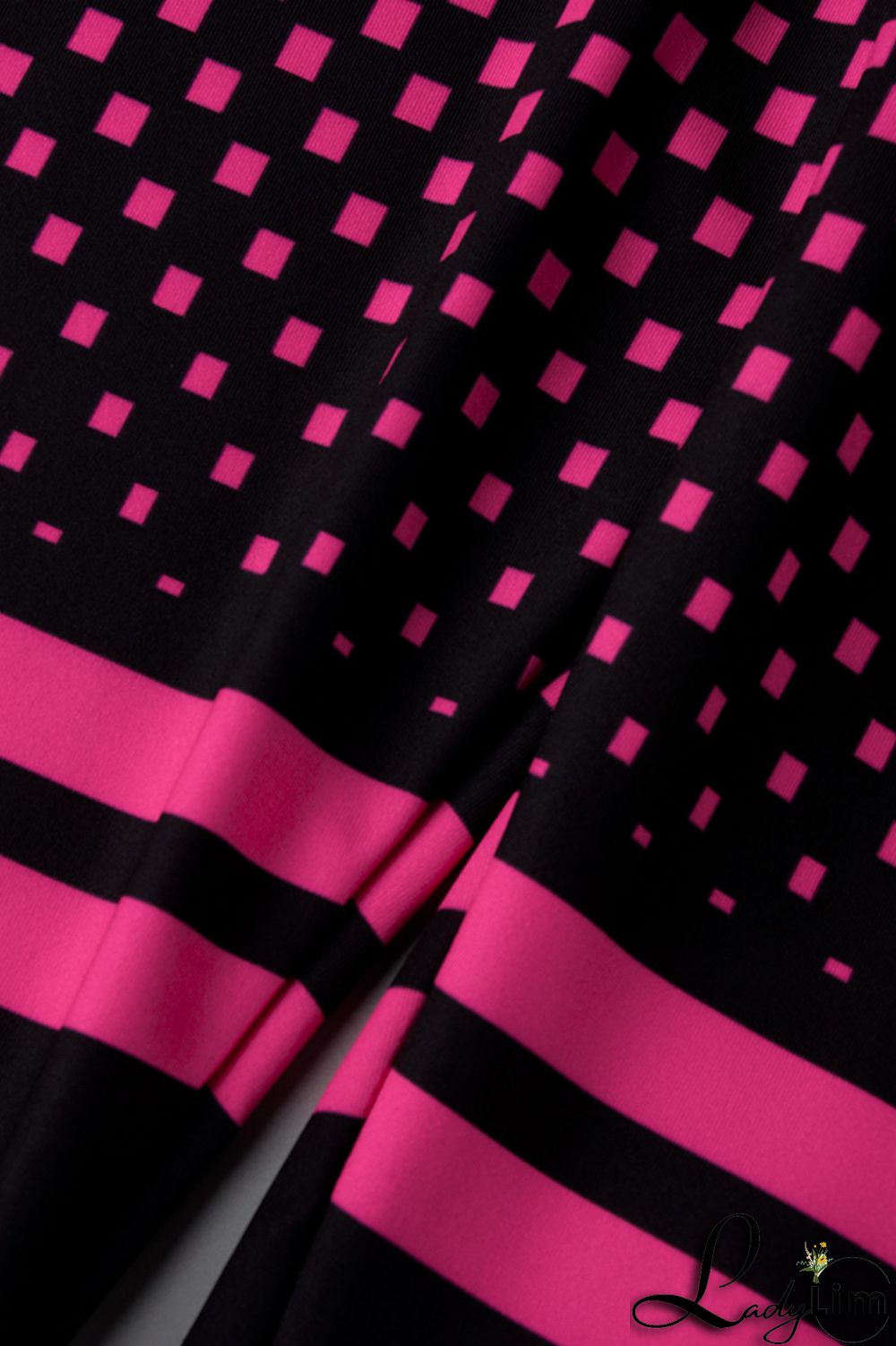 Rose Red Fashion Casual Sportswear Print Skinny High Waist Pencil Full Print Bottoms