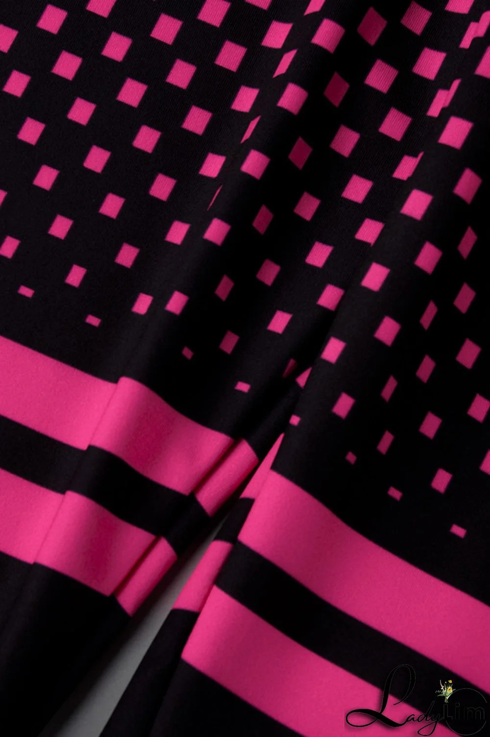 Rose Red Fashion Casual Sportswear Print Skinny High Waist Pencil Full Print Bottoms