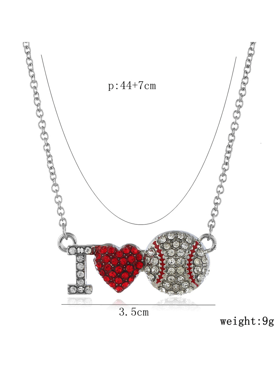 Baseball Pendant Necklace