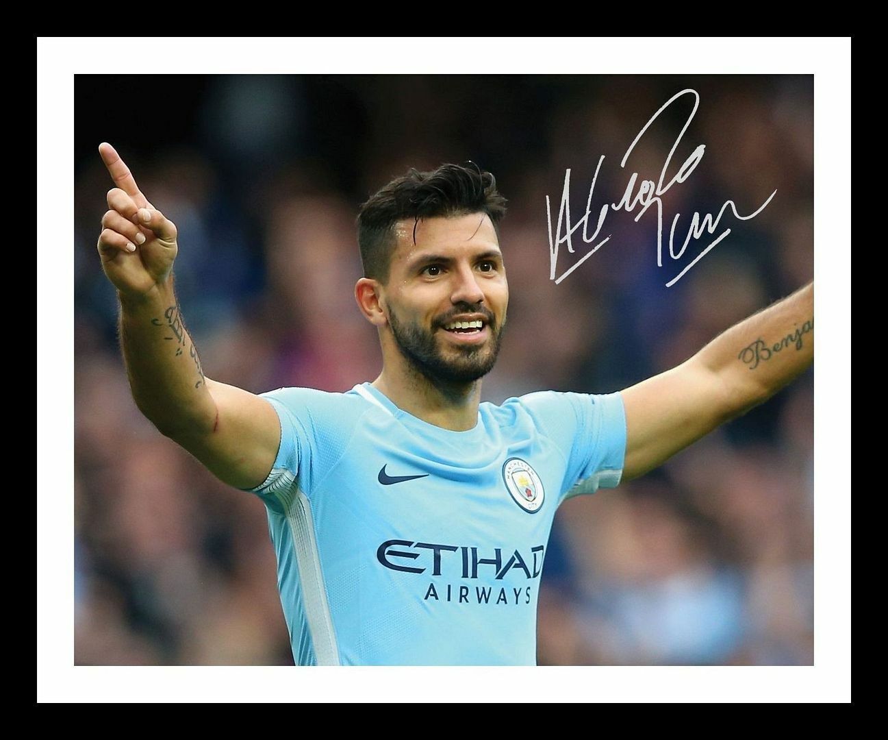 Sergio Aguero - Manchester City Autograph Signed & Framed Photo Poster painting 3