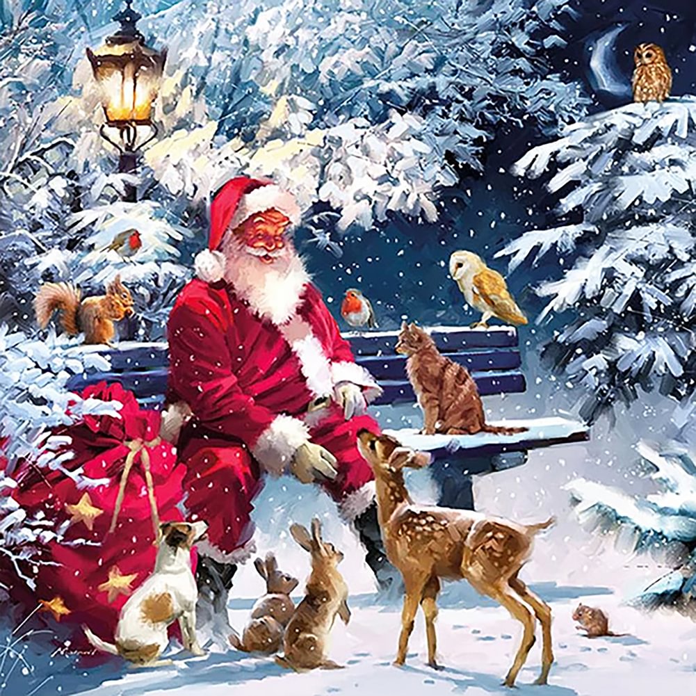 Christmas - Full Round - Diamond Painting(30*30cm)