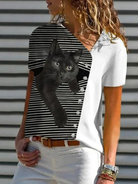 Animal Short Sleeve Shift T-Shirt