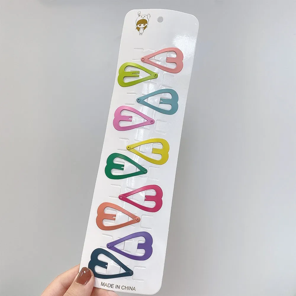 10/20/30/40 New Women Girls Cute Colorful Waterdrop Shape Hairpins Sweet Hair Clips Barrettes Slid Clip Fashion Hair Accessories