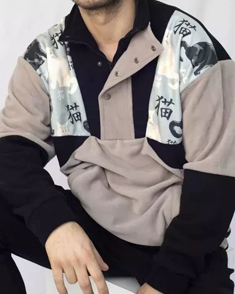 Men's aztec printed hoodie 5a64