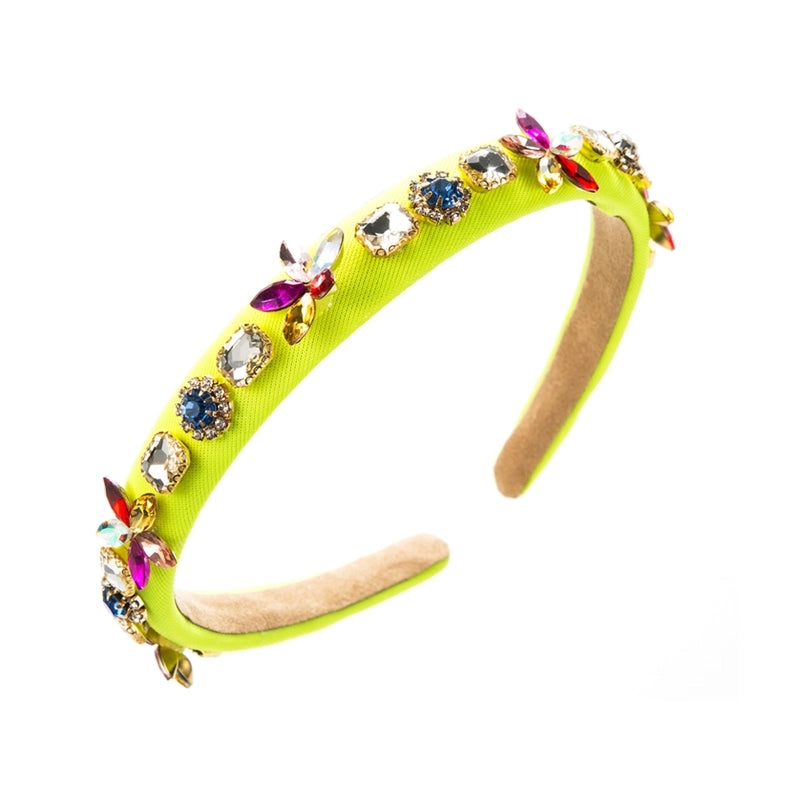 Women’s Casual Vacation Classic Style Color Block Alloy Rhinestone Glass Inlay Rhinestones Hair Band