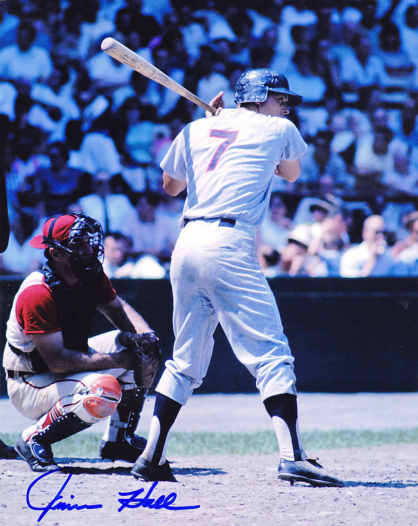 JIMMIE HALL MINNESOTA TWINS ACTION SIGNED 8x10