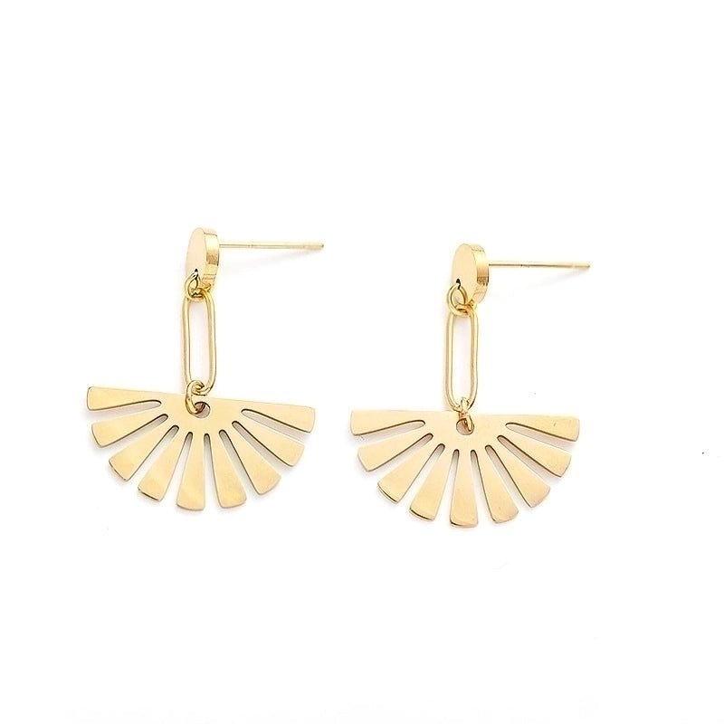 Fashion Sector Plating Stainless Steel No Inlaid Earrings