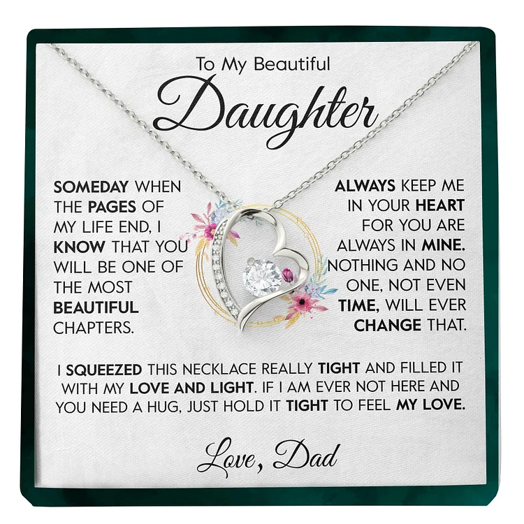 To My Daughter | "Most Beautiful Chapter" | Forever Love Necklace