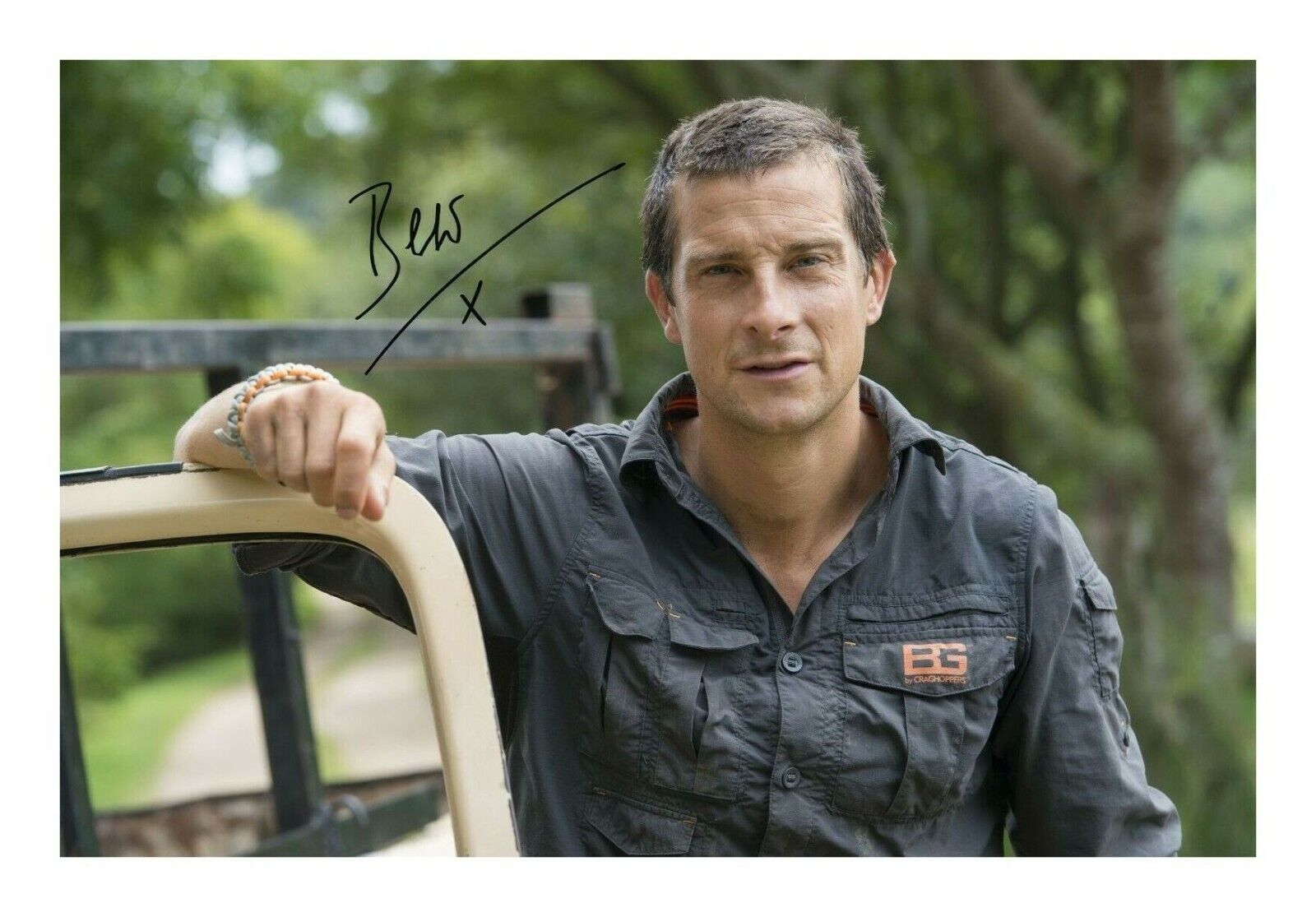 BEAR GRYLLS AUTOGRAPH SIGNED PP Photo Poster painting POSTER