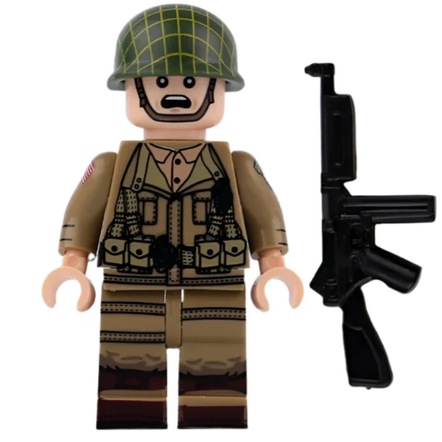 WW2 USA 101st Airborne Division Soldier Custom Military Minifigure Minifigure Bricks monstertoys