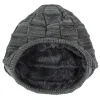 Men Vintage Warm Knitted Beanie Hat Outdoor Tactical Hat With Fleece Lining by Inlyline