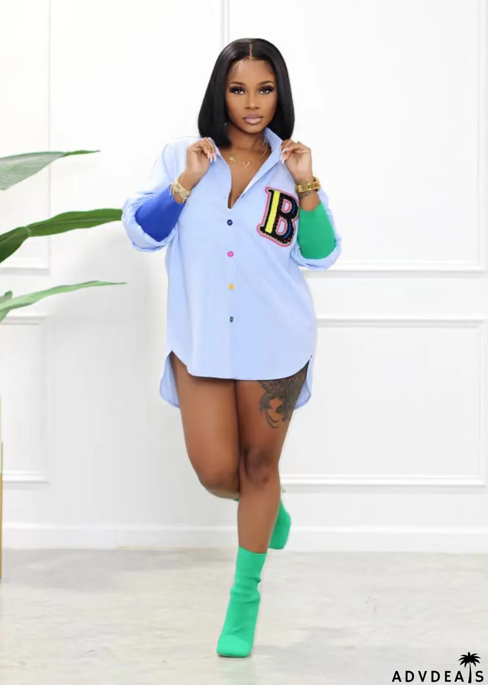 Casual Irregular Long Sleeve Shirt