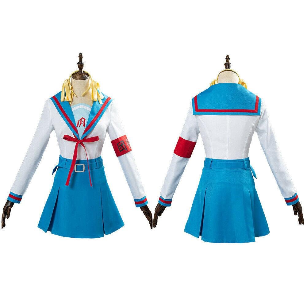 Suzumiya Haruhi Cosplay Costume School Uniforms Outfits