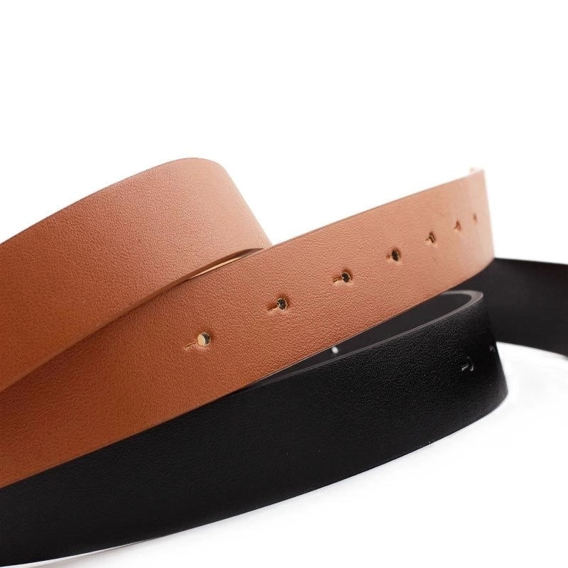 Fashion Woman Leather Metal Buckle Belt Strap For Dress Jeans Nhpo134132