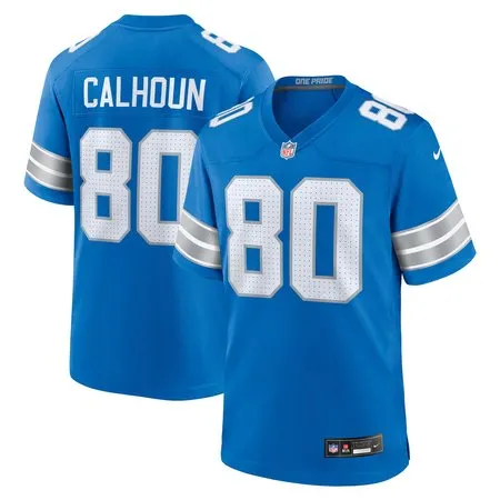 Men's Detroit Lions Jalon Calhoun   Blue Game Jersey