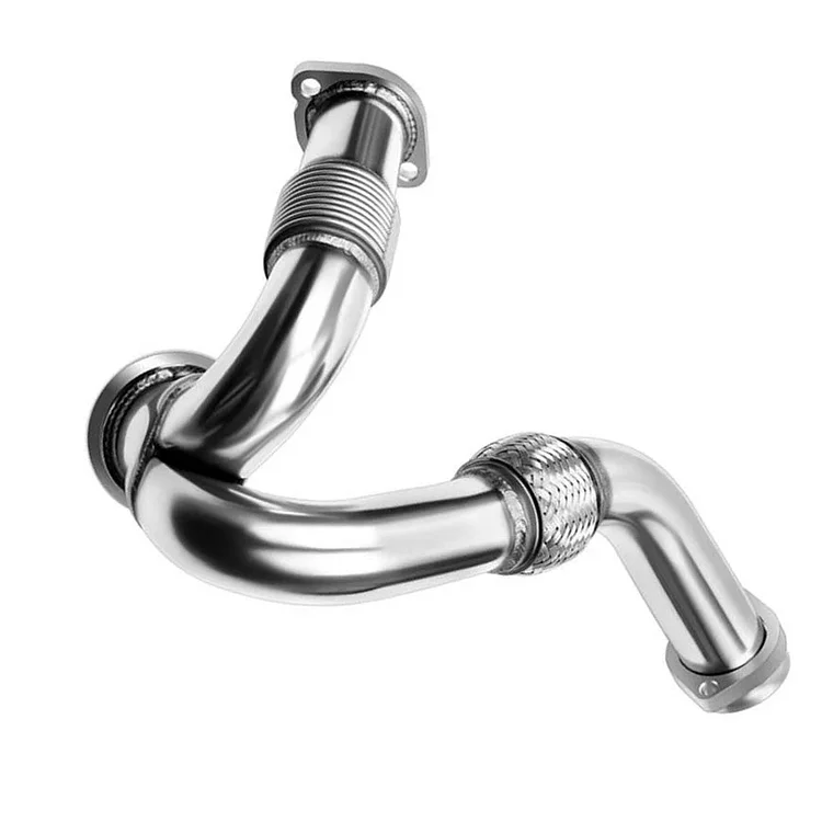 2003-2007 6.0L Ford F250 F350 F450 Powerstroke Diesel Heavy Duty Polished Exhaust Up-Pipe Y-Pipe
