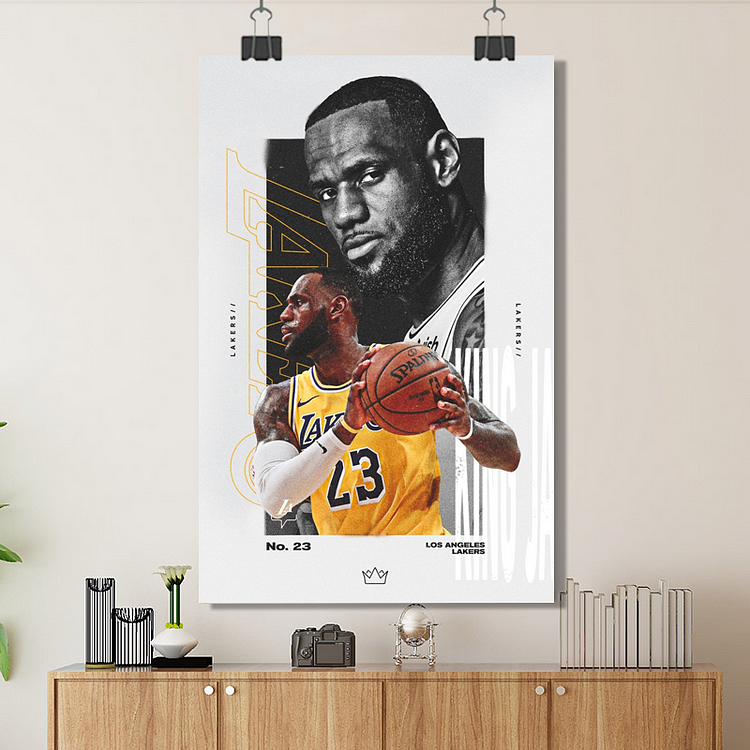 Sports Legends Black Mamba Lebron James Poster Wall Art Decor Framed Print 1 Pcs All Basketball Star Fans Gift