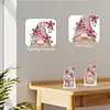 2 pi&egrave;ces bricolage en diamants d&eacute;corations de table sp&eacute;ciales r&eacute;utilisables en mosa&iuml;que de strass pour bricolage multi-usages en diamants d&rsquo;art, attrape-soleils, fleurs cadeaux pour les amateurs d&rsquo;artisanat (gnomes floraux roses)