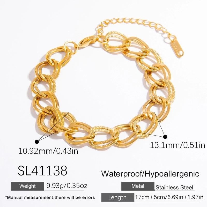 Vintage Style Modern Style Solid Color 304 Stainless Steel  Bracelets In Bulk